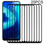 Per Motorola Moto G8 Power Lite 25 pezzi Pellicola in vetro temperato a schermo intero con colla completa, For Motorola Moto G8 Power Lite