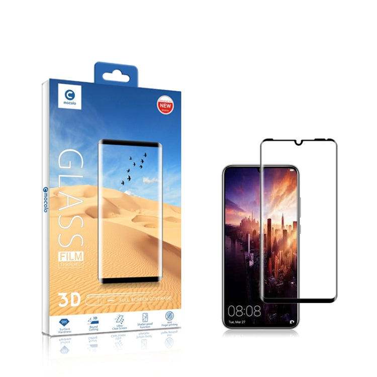 mocolo 0,33 mm 9H Pellicola in vetro temperato a schermo intero curvo con colla 3D per Huawei P30 Pro, For Huawei P30 Pro