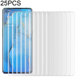 25 pezzi per pellicola in vetro temperato con bordo curvo 3D OPPO Reno3 Pro 9H HD (trasparente), For OPPO Reno3 Pro(25 PCS), For OPPO Reno3 Pro(Black)(25 PCS)