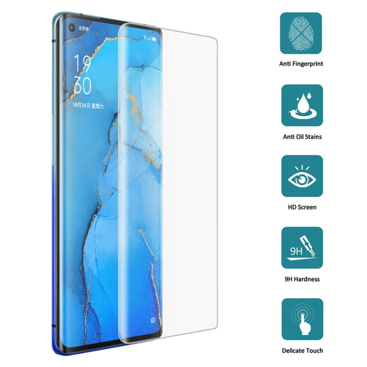 25 pezzi per pellicola in vetro temperato con bordo curvo 3D OPPO Reno3 Pro 9H HD (trasparente), For OPPO Reno3 Pro(25 PCS), For OPPO Reno3 Pro(Black)(25 PCS)