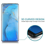 25 pezzi per pellicola in vetro temperato con bordo curvo 3D OPPO Reno3 Pro 9H HD (trasparente), For OPPO Reno3 Pro(25 PCS), For OPPO Reno3 Pro(Black)(25 PCS)