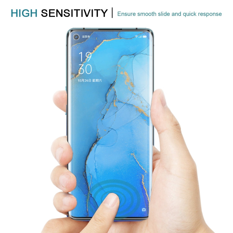 25 pezzi per pellicola in vetro temperato con bordo curvo 3D OPPO Reno3 Pro 9H HD (trasparente), For OPPO Reno3 Pro(25 PCS), For OPPO Reno3 Pro(Black)(25 PCS)