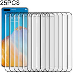 25 pezzi per Huawei P40 Pro 9H HD Pellicola in vetro temperato con bordo curvo 3D (trasparente), For Huawei P40 Pro(25 PCS), For Huawei P40 Pro(Black)(25 PCS)