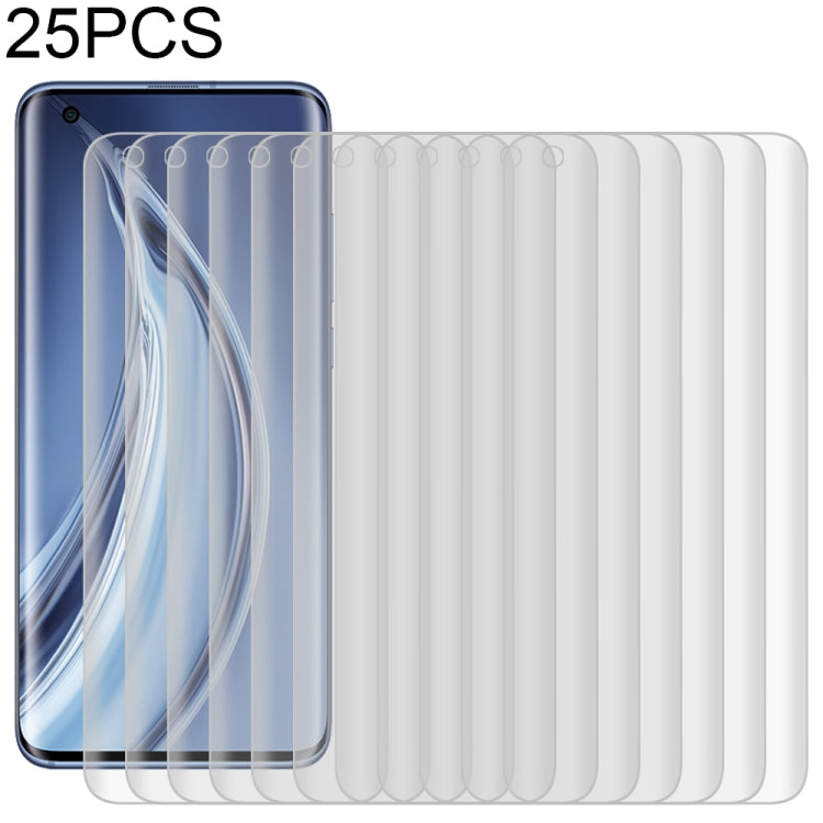 25 pezzi per Xiaomi Mi 10 Pro 5G 9H HD Pellicola in vetro temperato con bordo curvo 3D (nero), For Xiaomi Mi 10 Pro 5G, For Xiaomi Mi 10 Pro 5G(Black)(25 PCS)