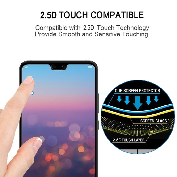 Pellicola in vetro temperato a schermo intero con stampa serigrafica 9H per Huawei P20, For Huawei P20