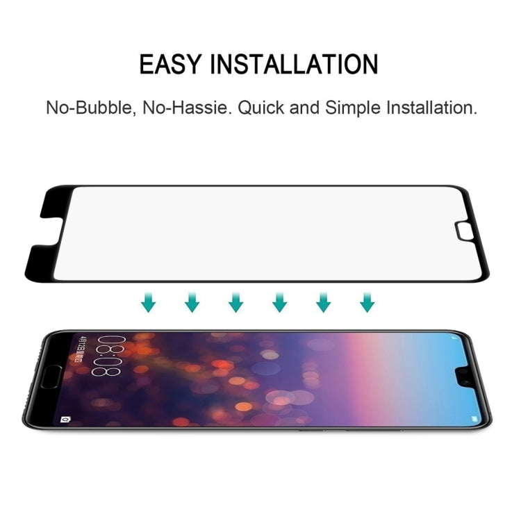 Pellicola in vetro temperato a schermo intero con stampa serigrafica 9H per Huawei P20, For Huawei P20