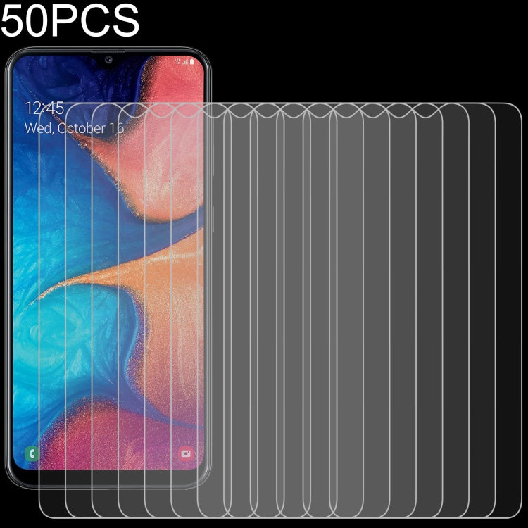 Pellicola vetro temperato Samsung Galaxy A20 50 pezzi