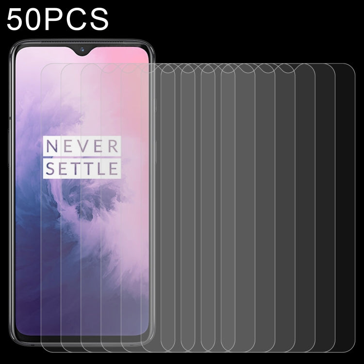 Pellicola in vetro temperato da 50 pezzi 0,26 mm 9H 2,5D per OnePlus 7, For OnePlus 7 (50 PCS)