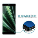 Pellicola in vetro temperato curvo a schermo intero 3D 9H per Sony Xperia XZ3, For Sony Xperia XZ3(1 PC)