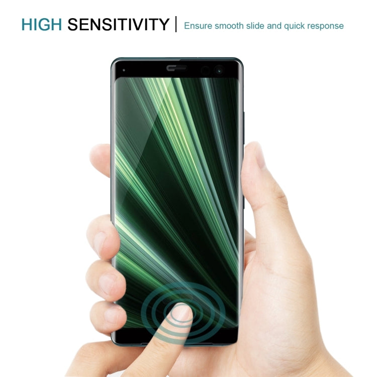 Pellicola in vetro temperato curvo a schermo intero 3D 9H per Sony Xperia XZ3, For Sony Xperia XZ3(1 PC)