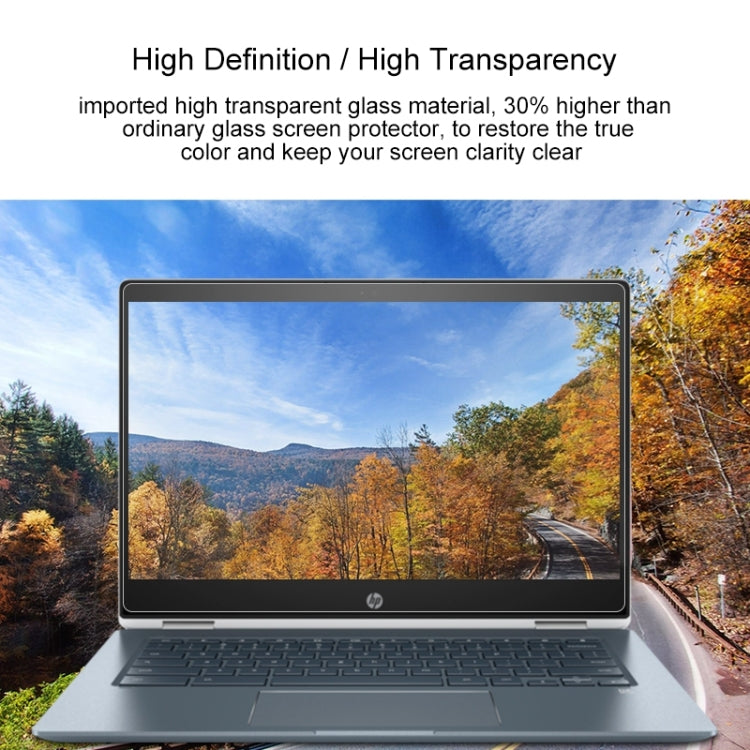 Pellicola protettiva in vetro temperato HD per schermo portatile per HP Chromebook x360 - 14-da0021nr 14 pollici, For HP Chromebook x360 - 14-da0021nr 14 inch