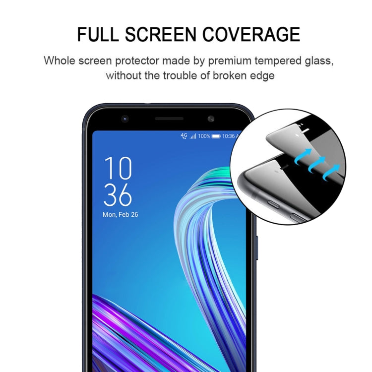 Pellicola in vetro temperato a schermo intero con colla completa per Asus Zenfone Max (M1) ZB555KL, For Asus Zenfone Max (M1) ZB555KL