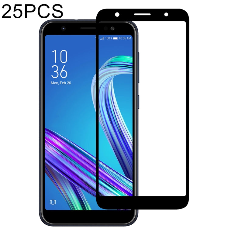 Pellicola in vetro temperato a schermo intero con colla completa da 25 pezzi per Asus Zenfone Max (M1) ZB555KL, For Asus Zenfone Max (M1) ZB555KL