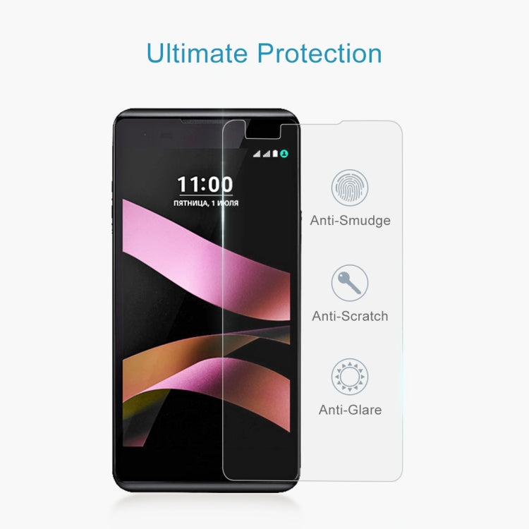 Pellicola in vetro temperato 9H 2.5D da 0,26 mm per LG X Style, For LG X Style (1 PC)