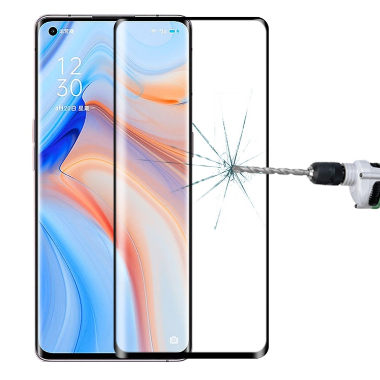 Per OPPO Reno4 Pro Pellicola in vetro temperato a schermo intero con bordo curvo 3D, For OPPO Reno4 Pro
