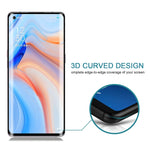 Per OPPO Reno4 Pro Pellicola in vetro temperato a schermo intero con bordo curvo 3D, For OPPO Reno4 Pro