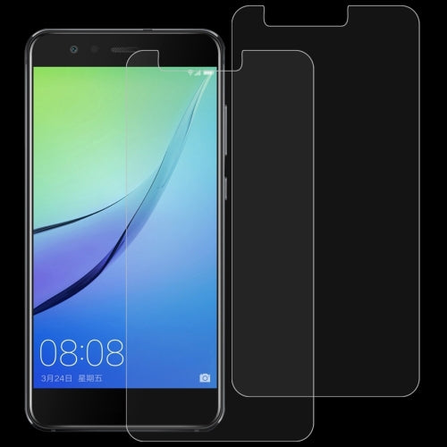 2 pellicole in vetro temperato 0,26 mm 9H 2.5D per Huawei nova Lite, For nova Lite(2 PCS)