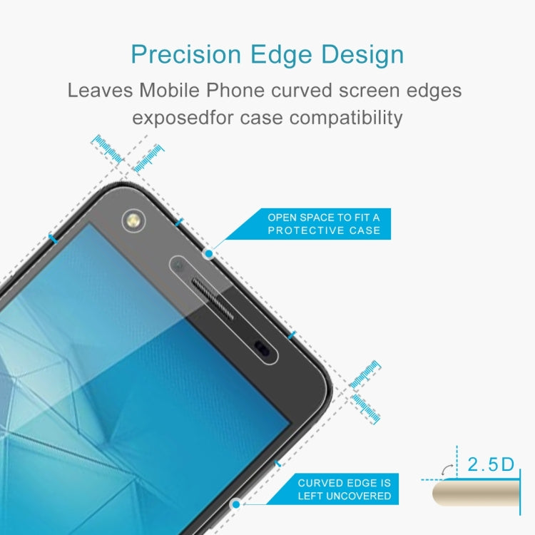 Pellicola in vetro temperato da 0,26 mm 9H 2.5D per Huawei Honor 5, For Honor 5 (1 PCS)