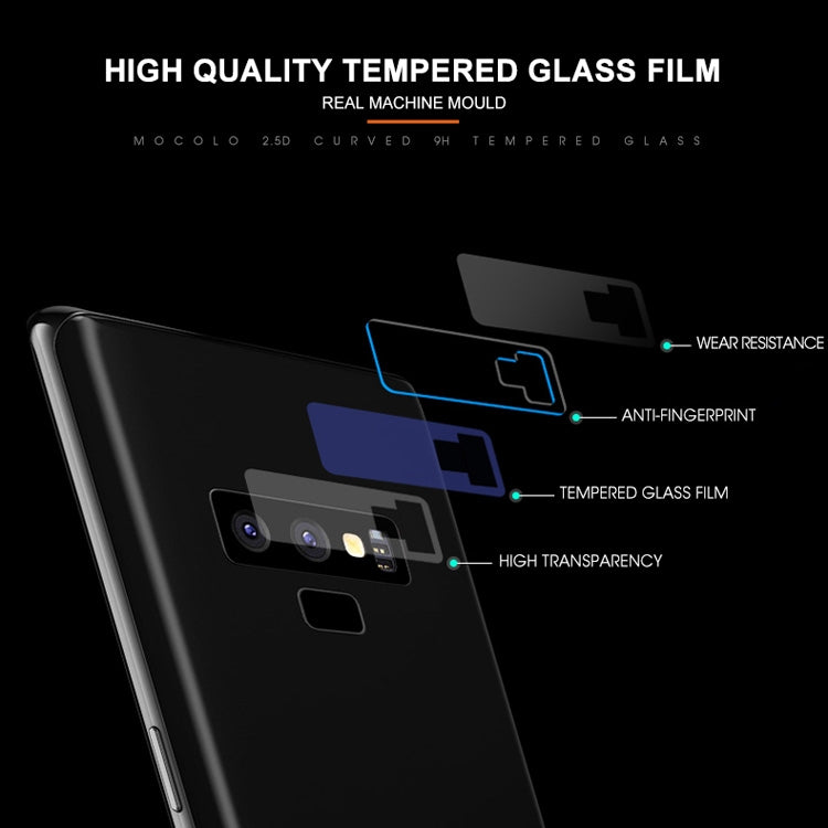 mocolo 0,15 mm 9H 2,5D Pellicola in vetro temperato per obiettivo fotocamera posteriore con bordo arrotondato per Galaxy Note9, Galaxy Note9