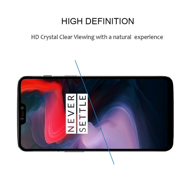 Pellicola in vetro temperato 9H 2.5D da 0,33 mm per OnePlus 6, For OnePlus 6
