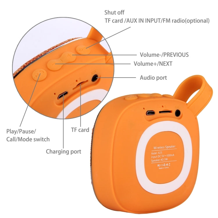 Altoparlante Bluetooth portatile X25 con microfono