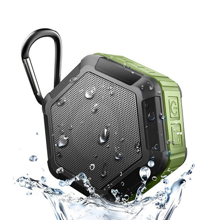 Altoparlante stereo Bluetooth impermeabile portatile BT508 con microfono e gancio integrati, supporto chiamate in vivavoce, scheda TF e FM, distanza Bluetooth: 10 m