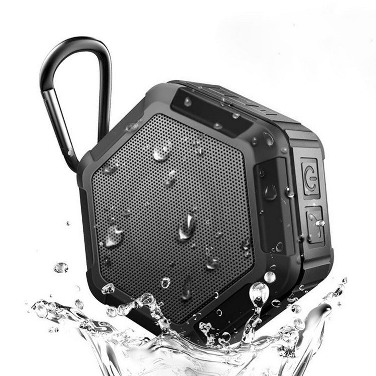 Altoparlante stereo Bluetooth impermeabile portatile BT508 con microfono e gancio integrati, supporto chiamate in vivavoce, scheda TF e FM, distanza Bluetooth: 10 m