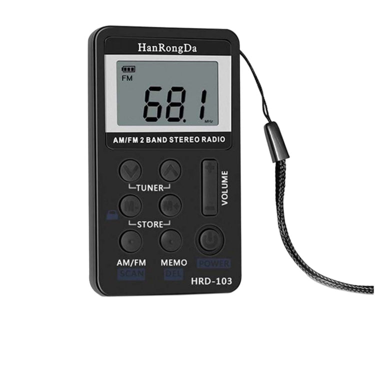 Mini ricevitore radio portatile AM/FM con schermo LCD