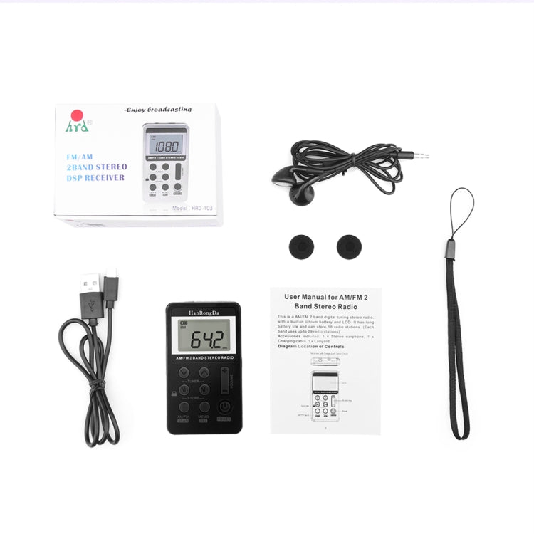 Mini ricevitore radio portatile AM/FM con schermo LCD