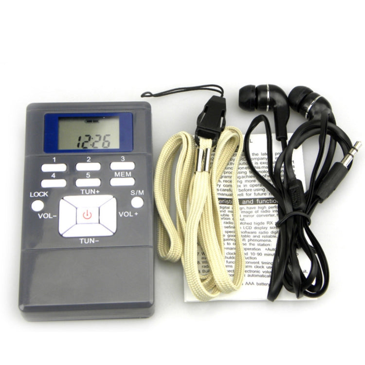 Ricevitore radio FM portatile con display LCD e jack auricolari