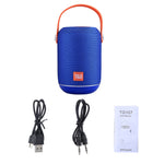 MIC integrato, supporto chiamate in vivavoce, scheda TF, ingresso AUX e FM, distanza Bluetooth: 10 m, TG107