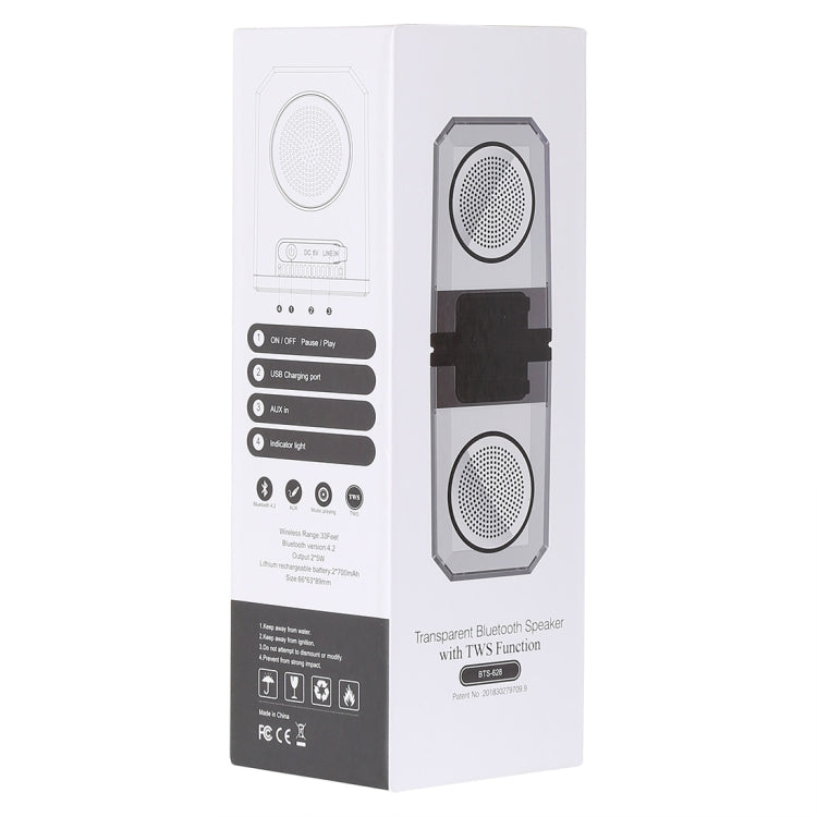 BTS-628 Altoparlante Bluetooth 4.2 trasparente con funzione TWS