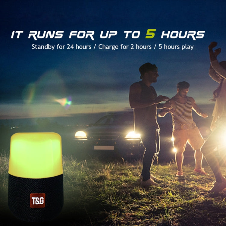 T&G TG168 Altoparlante stereo portatile wireless Bluetooth V5.0 con maniglia, microfono integrato, supporto luce LED lampeggiante e scheda TF e disco U, ingresso AUX e FM, TG168