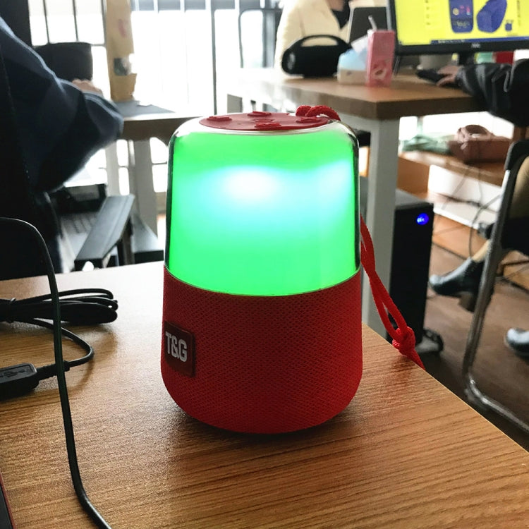 T&G TG168 Altoparlante stereo portatile wireless Bluetooth V5.0 con maniglia, microfono integrato, supporto luce LED lampeggiante e scheda TF e disco U, ingresso AUX e FM, TG168