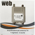 Amplificatore per antenna TV 1 ingresso 2 uscite 8053323556275 MT150