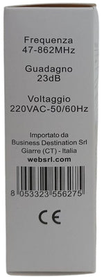 Amplificatore per antenna TV 1 ingresso 2 uscite 8053323556275 MT150