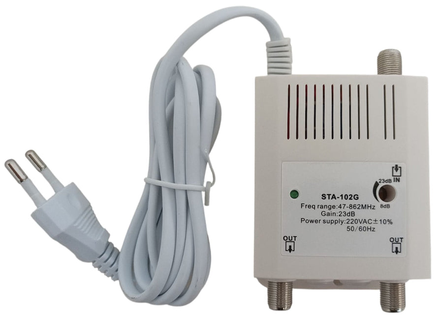 Amplificatore per antenna TV 1 ingresso 2 uscite 8053323556275 MT150