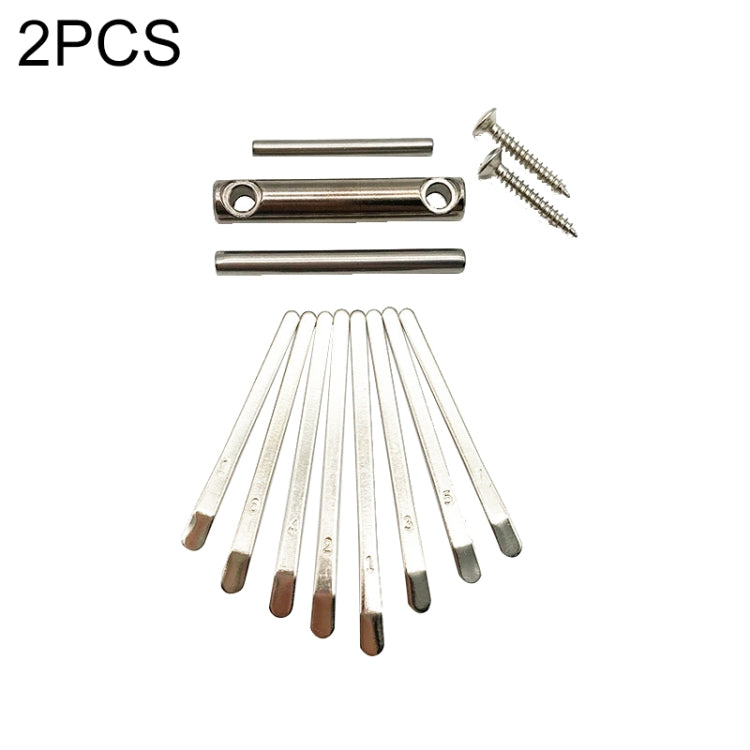 Kit 2 plettri Kalimba 8 toni in acciaio manganese