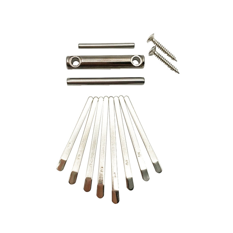 Kit 2 plettri Kalimba 8 toni in acciaio manganese