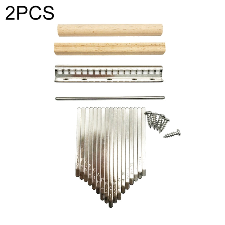 Kit di accessori per plettro Kalimba da 2 pezzi, 17 toni, per pianoforte, 2 PCS 17 Tone