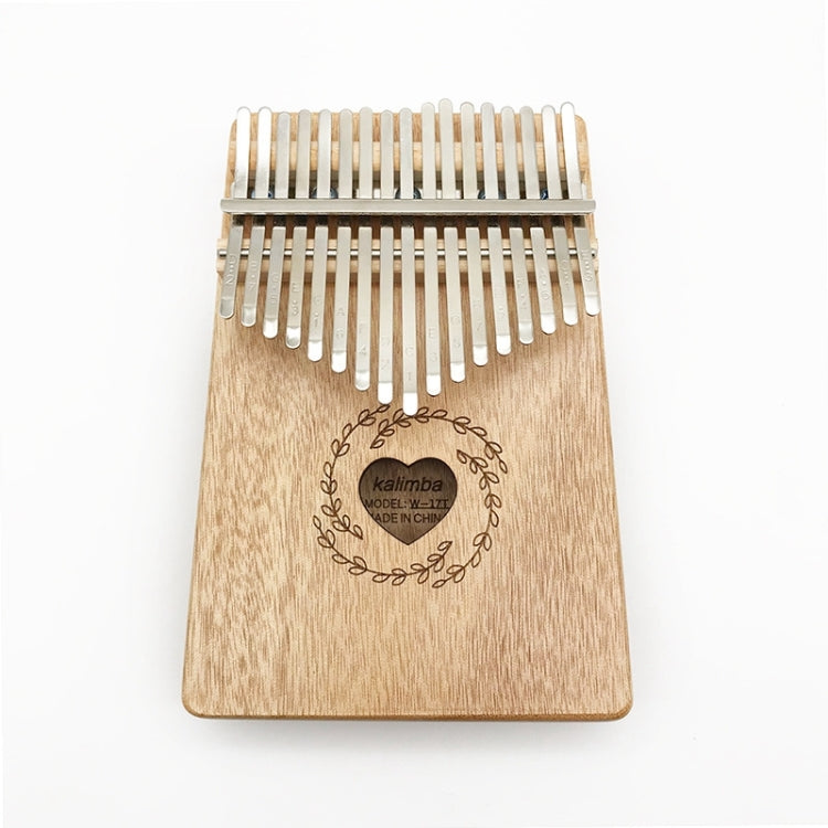 Kalimba in legno di mogano a 17 toni 12x19x5 cm