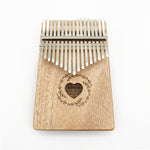 Kalimba in legno di mogano a 17 toni 12x19x5 cm
