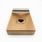 Kalimba in legno di mogano a 17 toni 12x19x5 cm