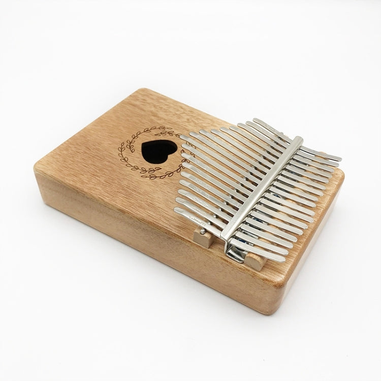 Kalimba in legno di mogano a 17 toni 12x19x5 cm