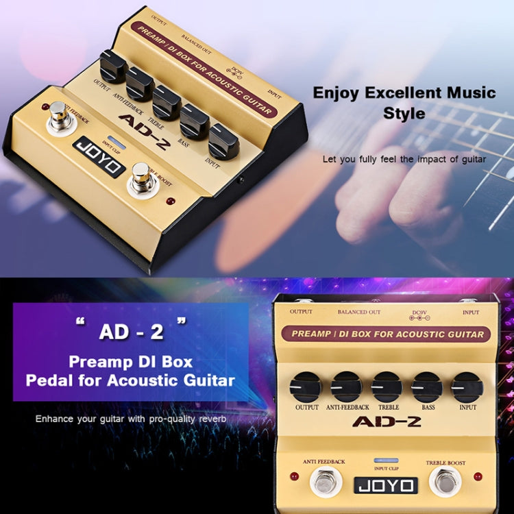 JOYO AD-2 Preamplificatore da pavimento per chitarra acustica DI