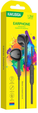 Cuffie auricolari con filo jack audio 3.5mm - nere N070  6921042127491 KSC-842