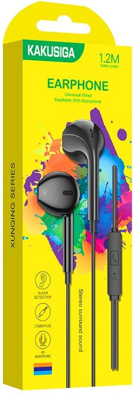 Cuffie auricolari con filo jack audio 3.5mm - nere N070  6921042127491 KSC-842