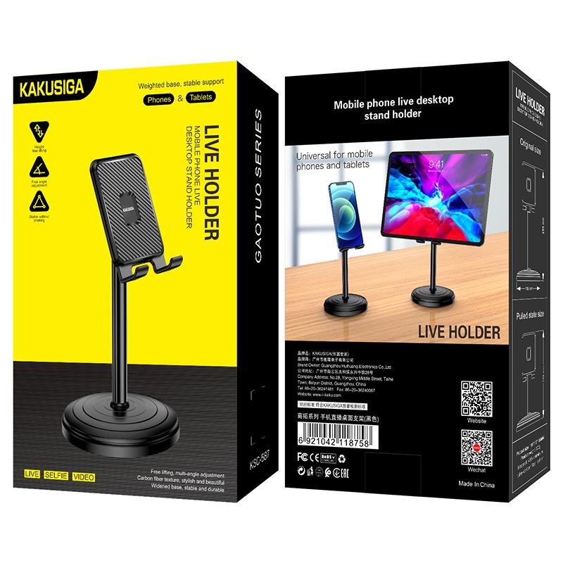 Supporto da tavolo per smartphone e tablet nero N100