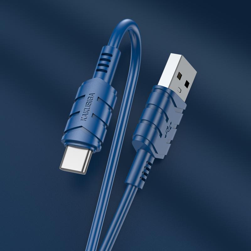 Cavo per ricarica e sincronizzazione type C 2m 3A blu KSC-716 N118