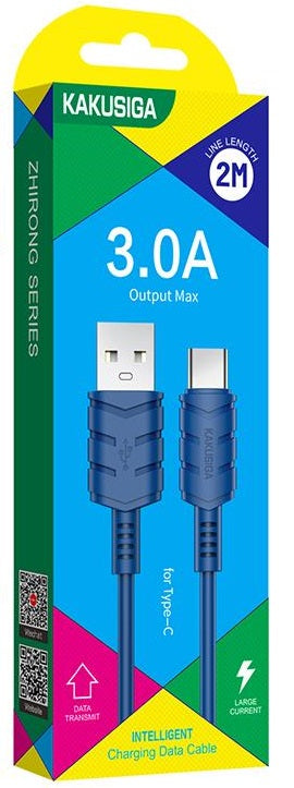 Cavo per ricarica e sincronizzazione type C 2m 3A blu KSC-716 N118